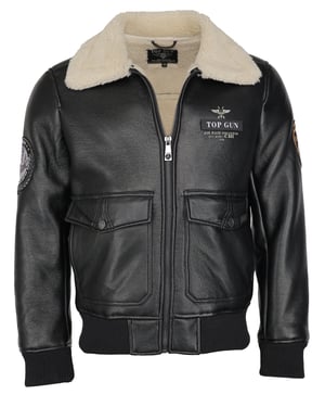 Top Gun Lederimitatjacke TG20213035 mit Kunstfellkragen