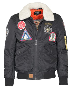 Top Gun Bomberjacke TG23003 mit Kunstfellkragen