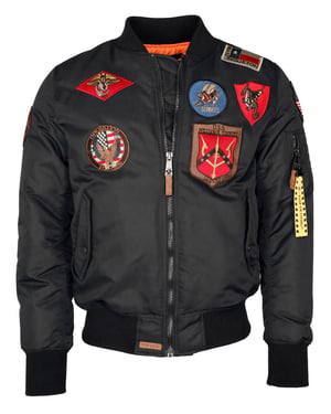 Top Gun Bomberjacke im Pilotenstil mit Patches TG20191053