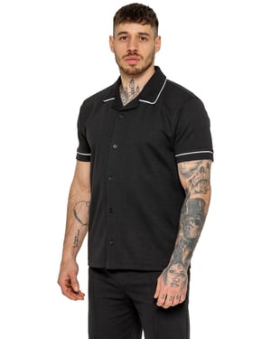 Enzo | Herren Kurzarm-Piping-Hemd