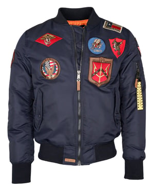Top Gun Bomberjacke im Pilotenstil mit Patches TG20191053