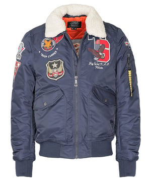 Top Gun Bomberjacke TG23002 mit Kunstfellkragen