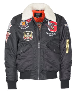 Top Gun Bomberjacke TG23002 mit Kunstfellkragen