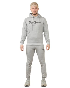 Pepe Jeans London Herren-Trainingsanzug-Set in Grau