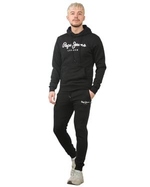Pepe Jeans London Herren-Trainingsanzug-Set in Schwarz