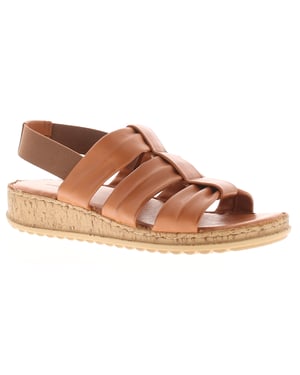 Hush Puppies Damen Sandalen Eden Leder Elastisch Beige