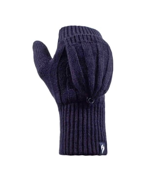 Damen Kabelstrick 2.3 Tog Thermo Winter Fingerlose Umwandlungshandschuhe