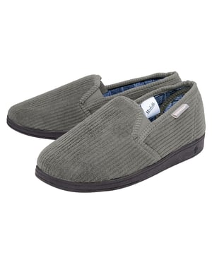 Herren Hausschuhe mit Karomuster und Memory Foam
