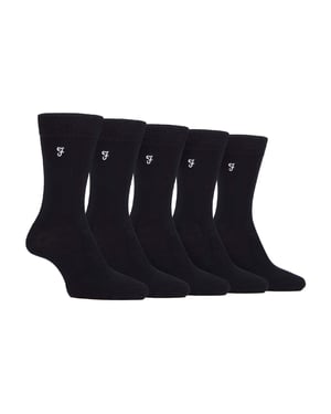 5er-Pack Herren-Socken aus Bambus mit bunten Streifenmuster