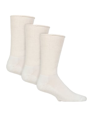 3 Paar diabetiker Socken mit Grips | Extra breite rutschfeste Haussocken