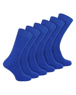 Herren Einfarbige Baumwollreiche Rippensocken