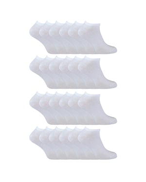 24er-Pack Mehrfachpackung Baumwoll-Sneakersocken für Herren und Damen
