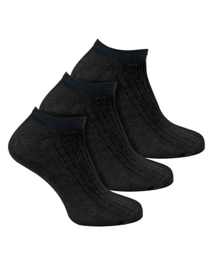 3er-Pack Herren 100% Baumwolle Sneaker-Socken
