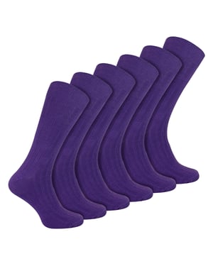 Herren Einfarbige Baumwollreiche Rippensocken