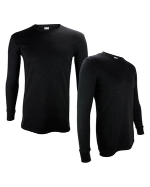 2er-Pack Herren Thermo-Oberteile Langarm | Warmes Winter-Fleece-Basisschicht-Oberteil