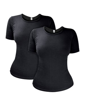 2er Pack Damen Kurzarm Thermooberteil für den Winter