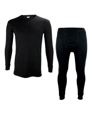Herren Thermo Unterwäsche Set | Fleecegefüttertes Oberteil & Lange Unterhosen Set