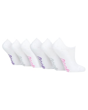 Damen 6er-Pack Bambus No-Show-Socken | Unsichtbare Socken mit Fersenhalt