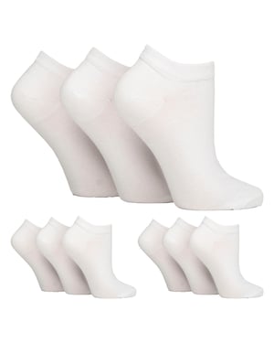 9-Pack Damen Diabetiker Trainingssocken | Breite Knöchelsocken für geschwollene Füße