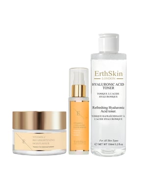 Vitamin C Bio Brightening Moisturiser 50ml + Refreshing Hyaluronic Acid Toner 150ml + VITAMIN C + COLLAGEN ELIXIR SERUM 60ML