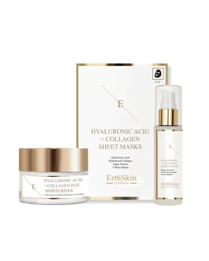 Hyaluronsäure & Kollagen Tagescreme 50ml + Hyaluronsäure & Kollagen Serum - 60ml + Hyaluronsäure & Kollagen Maske - 3 Stück