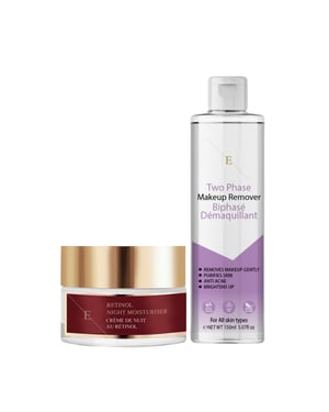 Retinol Nachtfeuchtigkeitscreme 50ml + Zwei-Phasen-Make-up-Entferner 150ml
