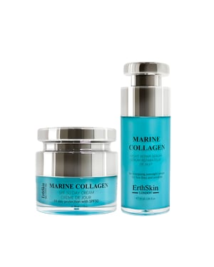 Marine-Kollagen Tagescreme SPF50 50ml + Marine-Kollagen Nacht-Repair-Serum 30ml