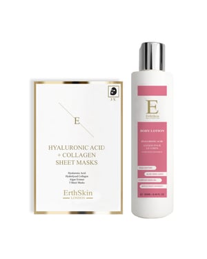 Hyaluronsäure + Kollagen Körperlotion 250ml + Hyaluronsäure & Kollagen Maske - 3 Blatt
