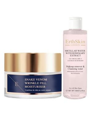 Mizellenwasser mit Rosmarin-Extrakt 150ml + Wrinkle Fill Snake Venom Moisturiser 50ml