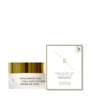 Hyaluronsäure + Kollagen Pro Age Augencreme 30ml + Doppelkollagen + Rose Hydrogel Augenpads 5 X 2