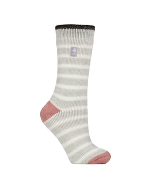 Damen Amara Zweifarbige Streifenmuster Thermosocken