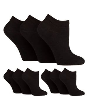 9 Paar Damen Diabetiker Trainingssocken | Knöchelsocken bei geschwollenen Füßen