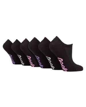 Damen 6er-Pack Bambus No-Show Socken | Unsichtbare Socken mit Fersenhalt