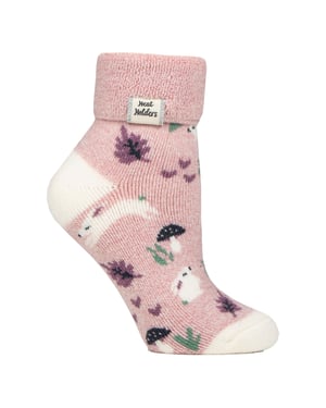 Heat Holders Umschlagmanschetten-Loungesocken, warme Wintersocken für Damen - Rosa