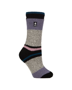 Damen Weiche Warme Winter Streifen Muster Thermosocken