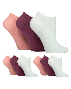 9er-Pack Damen Diabetes-Trainersocken | Breite Knöchelsocken für geschwollene Füße
