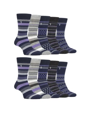 Herren 10er-Pack Bunte Bambus-Socken