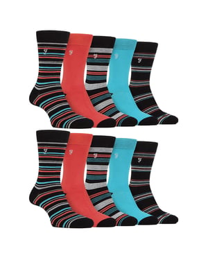 Herren 10er-Pack Bunte Bambussocken