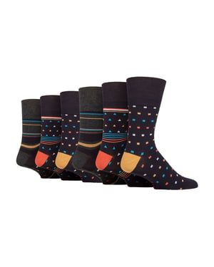 6er Pack Herren Baumwollsocken ohne Gummi, lockere Oberseite