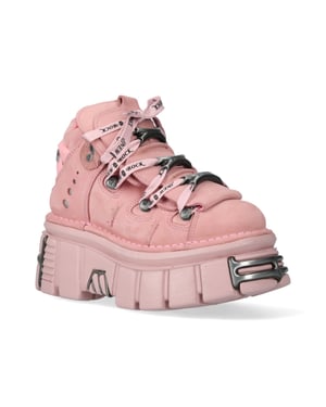 New Rock M-106-C153 Pink Tower Plateau Gothic Punk Stiefeletten