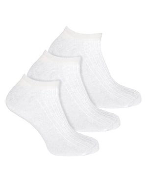 Sock Snob 3er-Pack Kindertrainer-Socken aus 100% Baumwolle - Weiß
