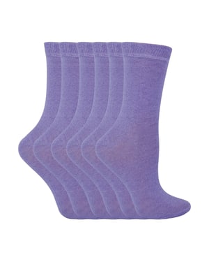 6er-Pack Kinder einfarbige Baumwollsocken