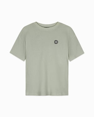 Schwarze Bananen, Monogramm Waffel-T-Shirt, Grün