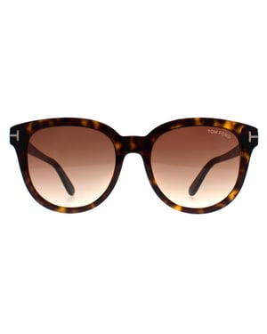 Tom Ford Rund Damen Dunkel Havanna Braun Farbverlauf Olivia FT0914