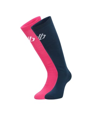 Dare 2B Socken für Herren/Damen Unisex 2er-Pack (Reines Rosa/Dunkel-Jeansblau)