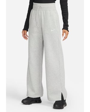 Nike Phoenix Fleece-Jogginghose für Damen mit weitem Bein in Grau