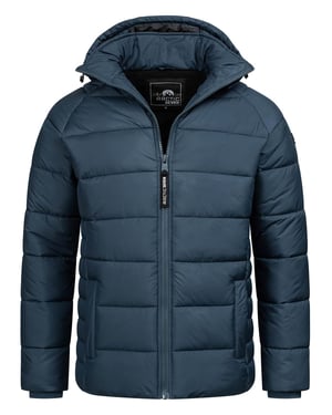 Arctic Seven Herren Steppjacke wind- und wasserabweisende Winterjacke mit Kapuze Navy