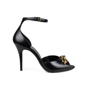 Saint Laurent Sandalen Le Maillon Schwarz