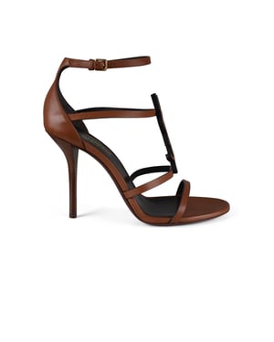 Saint Laurent Cassandra Sandalen Braun