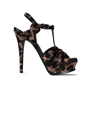 Saint Laurent Tribute Sandalen Braun